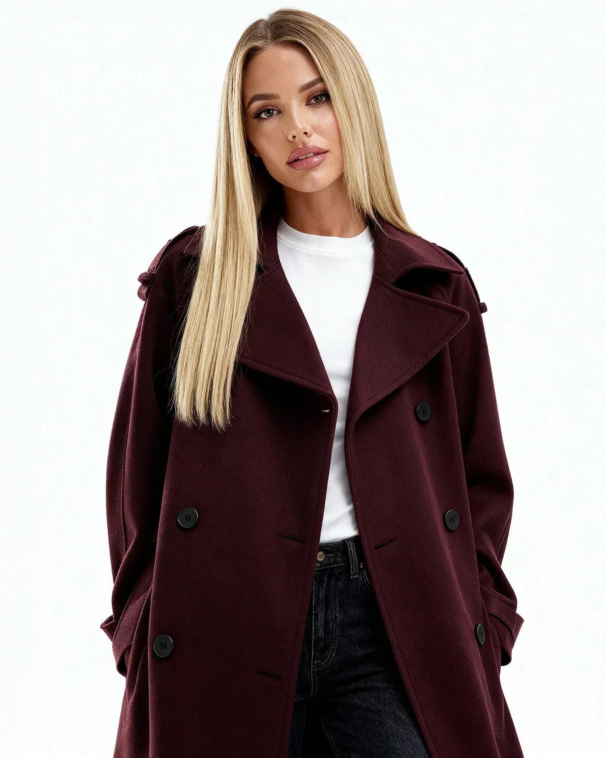 Marlowe™ | Burgundy Trench Coat