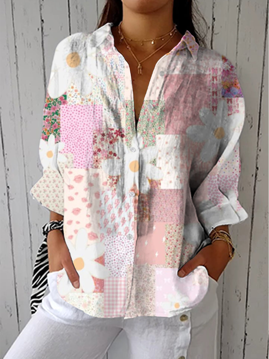 Barbara | Patchwork Daisy Blouse
