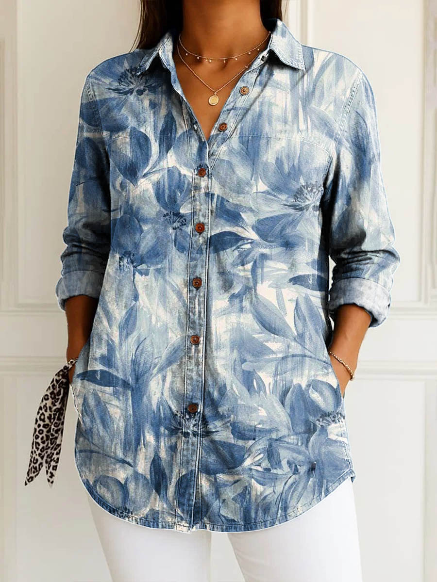 Lexie | Blue Blossom Shirt
