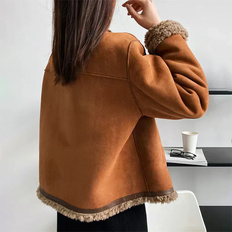 Rosalie™ | Buttoned Faux Shearling Jacket
