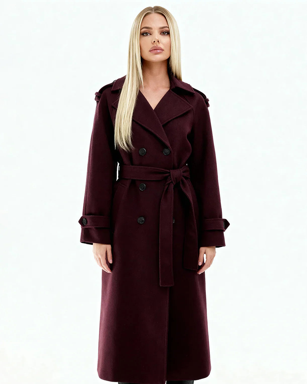 Marlowe™ | Burgundy Trench Coat