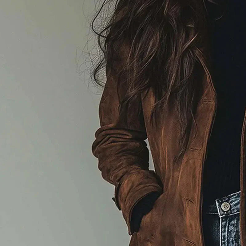 Eudora™ | Vintage Suede Trench Coat