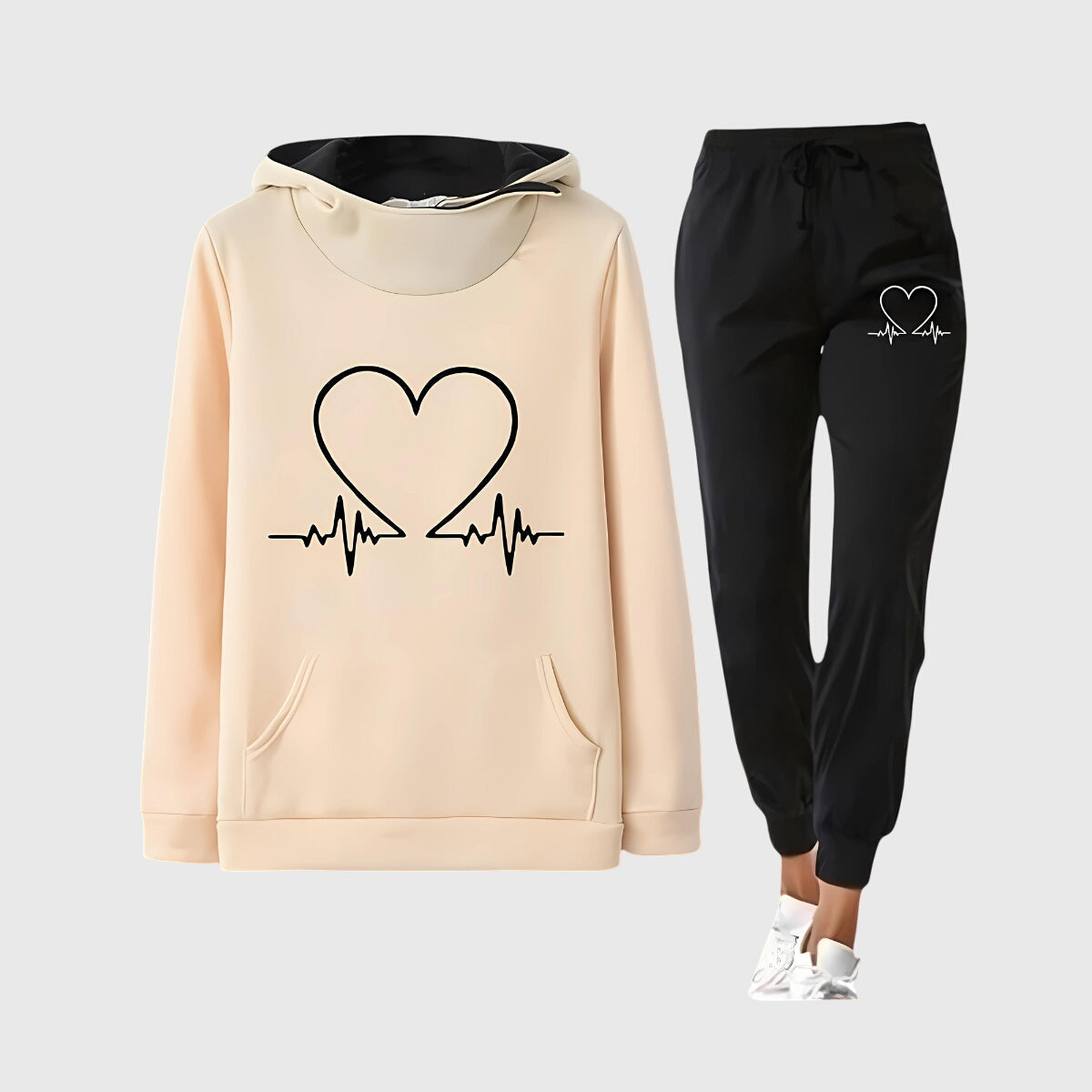 Louise | Cozy Heartbeat Hoodie Set