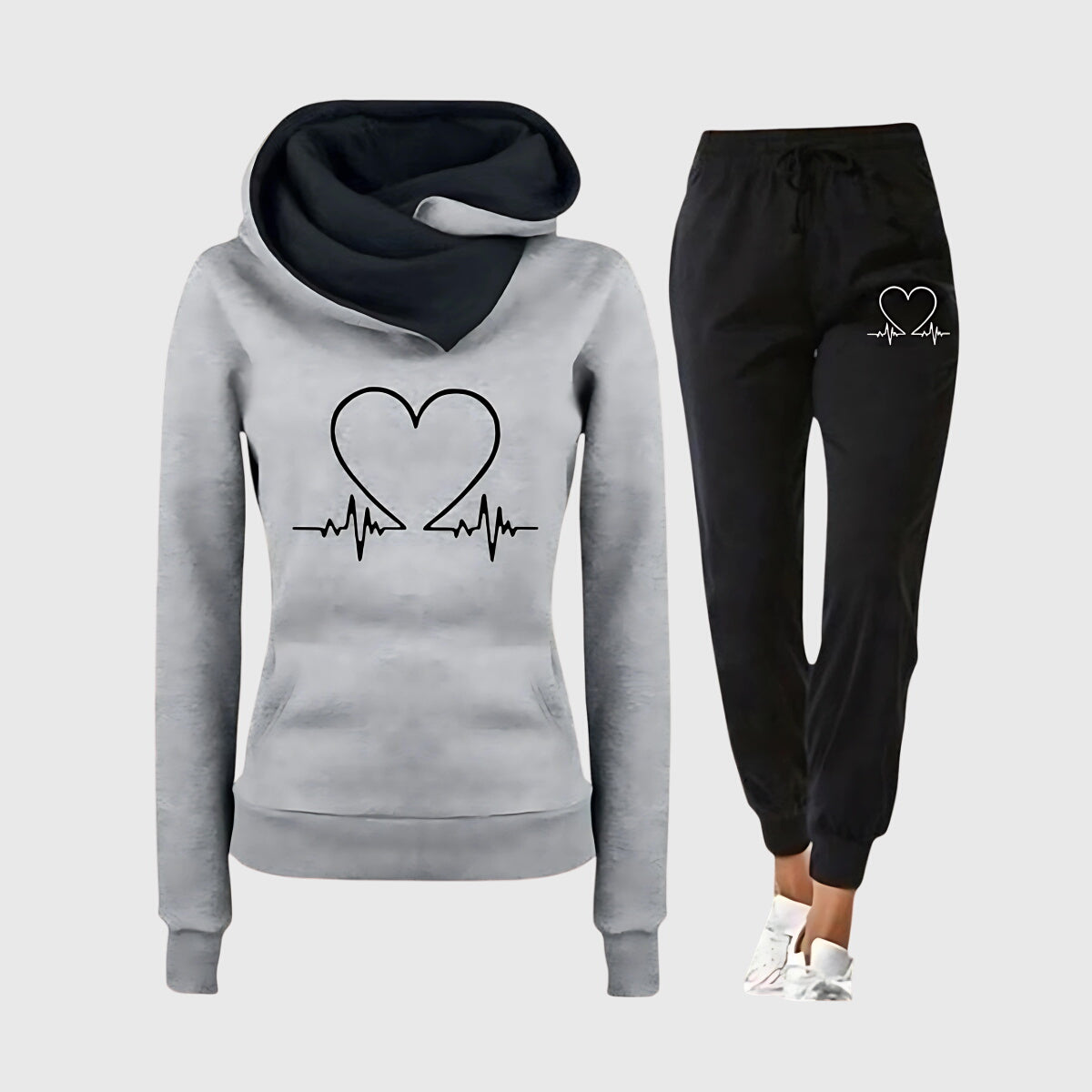 Louise | Cozy Heartbeat Hoodie Set